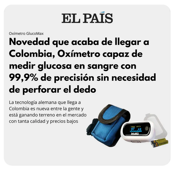 Glucomax – Medidor de Glucosa con Tecnología de Oxímetro Digital | Precisión del 99,9%