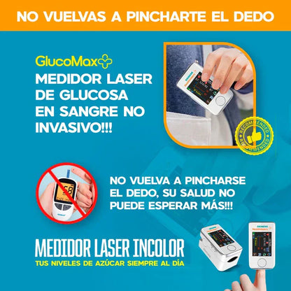 Glucomax – Medidor de Glucosa con Tecnología de Oxímetro Digital | Precisión del 99,9%